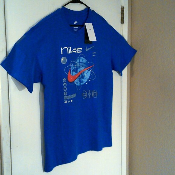 NEW NIKE BASKETBALL "Max90 Basketball Orbit Tee" MEN'S BLUE T-SHIRT M FV8418-480 - Picture 4 of 7